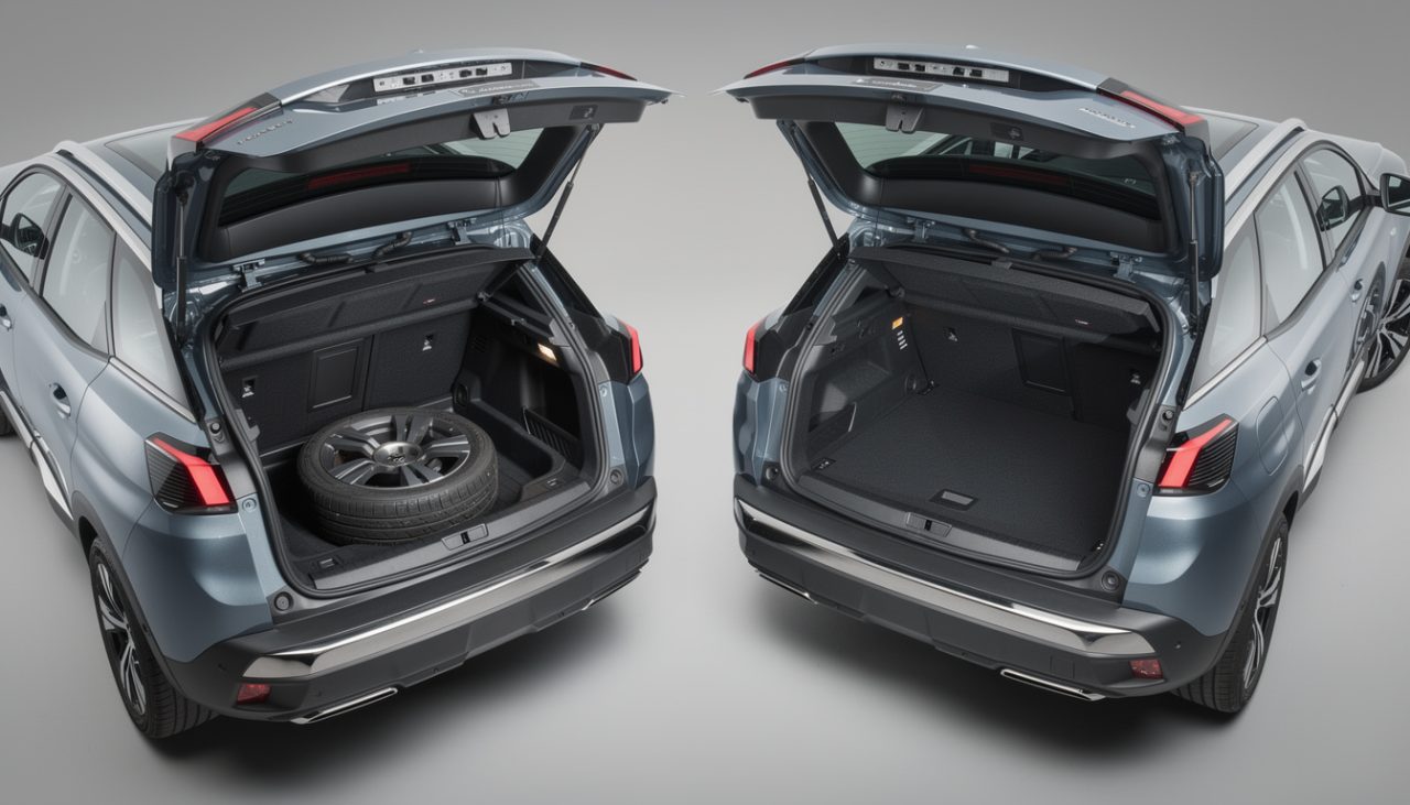 Dimensions du coffre Peugeot 3008 (toutes générations) : quel volume réel avec et sans roue de secours ?